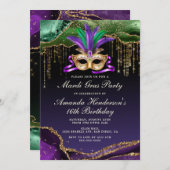 マーディ・グラス・マスカレード・パーティー 招待状 (正面/裏面)