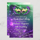 マーディ・グラス・マスカレード・パーティー 招待状 (正面/裏面)