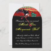 マーディ・グラス・マスカレード・ボール・マスク・シアター・ステージ 招待状 (裏面)