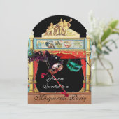 マーディ・グラス・マスカレード・ボール・マスク・シアター・ステージ 招待状 (スタンド正面)