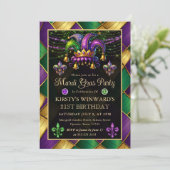 マーディ・グラス・マスカレード 21歳の誕生日 招待状 (スタンド正面)