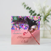 マーディ・グラス・マスクレード＆コンフェッティ シルク 招待状 (スタンド正面)