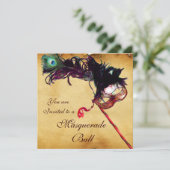 マーディ・グラス・マスク カルシファイン パーチメント 招待状 (スタンド正面)