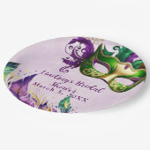 マーディ・グラス・マスク ペーパープレート (アングル)