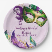 マーディ・グラス・マスク ペーパープレート (正面)