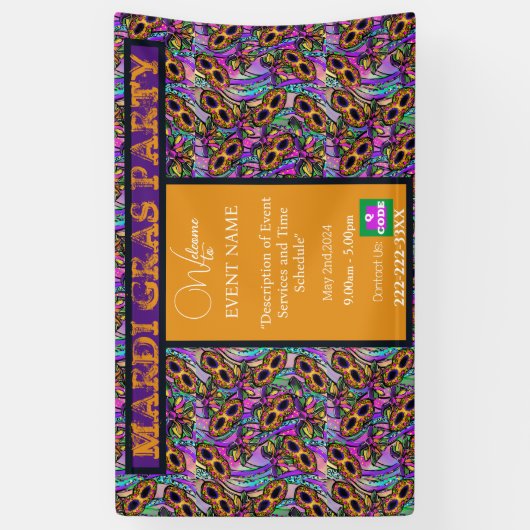 マーディ・グラス 横断幕 (縦)