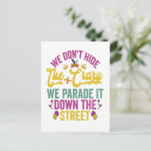 マーディ・グラス 私たちは狂気を隠さない、狂気をパレードする インビテーションポストカード (スタンド正面)