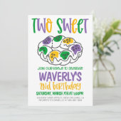 マーディ・グラス　2歳の誕生日招待状 招待状 (スタンド正面)