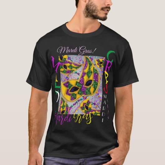 マーディ・グラ・アート Tシャツ (正面)
