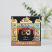 マーディ・グラ・マスカレード・ボール・マスク・シアター・ステージ 招待状 (スタンド正面)