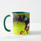 マーディ・グラ・マスク 黄色のトパーズ宝石 マグカップ (左)