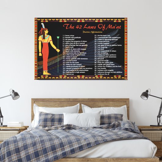 マートの42の法則 – 前向き主張 キャンバスプリント (インサイチュ (寝室))