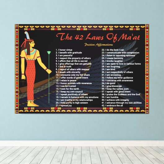 マートの42の法則 – 前向き主張 キャンバスプリント (インサイチュ (ウッドフロア))