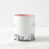 マートルパーソナライズされたビーチ結婚ズコーヒーマグ マグカップ (中央)