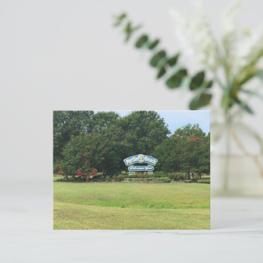 マートルビーチのウェルカムサイン、サウスカロライナ州 ポストカード (スタンド正面)