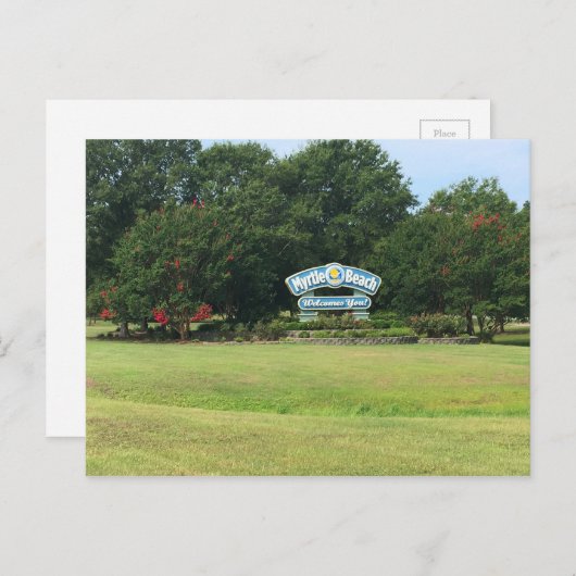 マートルビーチのウェルカムサイン、サウスカロライナ州 ポストカード (正面/裏面)