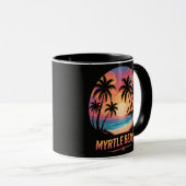 マートルビーチのバカンスのサーファー マグカップ (正面右)