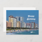 マートルビーチのホテルの写真 誕生日 ポストカード (正面/裏面)