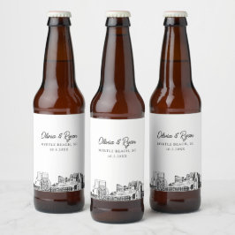 マートルビーチのランドマーク パーソナライズビールラベル ビールラベル