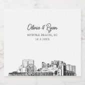 マートルビーチのランドマーク　パーソナライズビールラベル ビールラベル (シングルラベル)