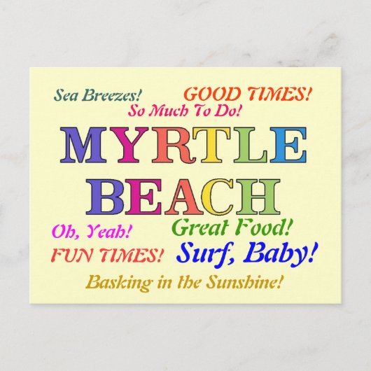 マートルビーチカラー ポストカード (正面)