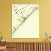 マートルビーチサウスカロライナのヴィンテージの地図（1940年） キャンバスプリント (インサイチュ (リビング))