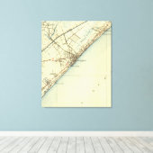 マートルビーチサウスカロライナのヴィンテージの地図（1940年） キャンバスプリント (インサイチュ (ウッドフロア))