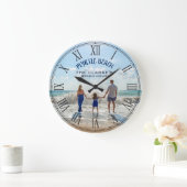 マートルビーチサウスカロライナまたは任意のビーチ ラージ壁時計 (ホーム)