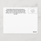 マートルビーチサウスカロライナビーチ ポストカード (裏面)