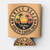 マートルビーチサウスカロライナレトロサンセットサミナリー 缶クーラー (正面)
