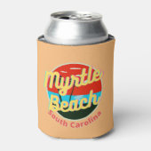 マートルビーチサウスカロライナレトロサンセット 缶クーラー (缶正面)