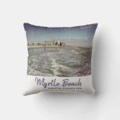 マートルビーチサウスカロライナヴィンテージ クッション (裏面)