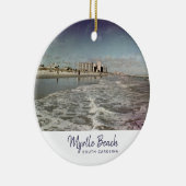 マートルビーチサウスカロライナヴィンテージ セラミックオーナメント (右)