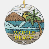 マートルビーチサウスカロライナヴィンテージ セラミックオーナメント (裏面)
