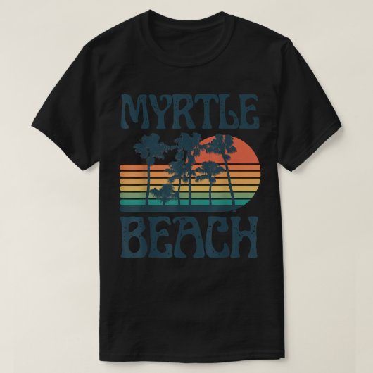 マートルビーチサウスカロライナ夏期休暇ヴィンタグ Tシャツ (デザイン正面)