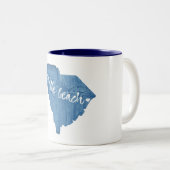 マートルビーチサウスカロライナ木目 ツートーンマグカップ (正面右)