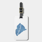 マートルビーチサウスカロライナ木目 ラゲッジタグ (正面縦)