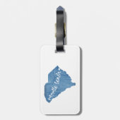 マートルビーチサウスカロライナ木目 ラゲッジタグ (裏面縦)