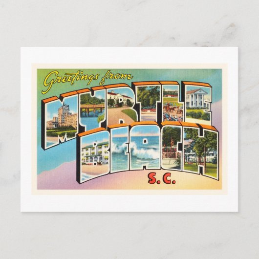 マートルビーチサウスカロライナSCヴィンテージはがき – ポストカード (正面)