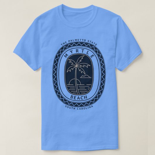 マートルビーチサウス州サンセット Tシャツ (デザイン正面)