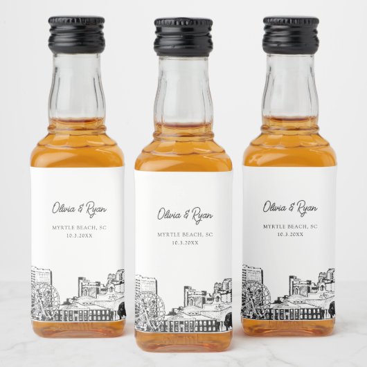マートルビーチパーティーフェイスウェルカムギフトカスタム リキュールボトルラベル (ボトル)