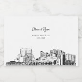 マートルビーチパーティーフェイスウェルカムギフトカスタム リキュールボトルラベル (シングルラベル)