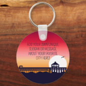 マートルビーチライトハウスSCレトロサンセットディ土産 キーホルダー (裏面)