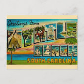 マートルビーチヴィンテージグリーティングポストカード ポストカード (正面)