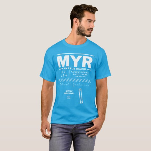 マートルビーチ国際的エアポートMYR Tシャツ (正面フル)