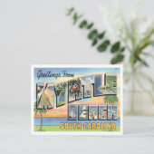 マートルビーチ、サウスカロライナヴィンテージビッグ・レター ポストカード (スタンド正面)