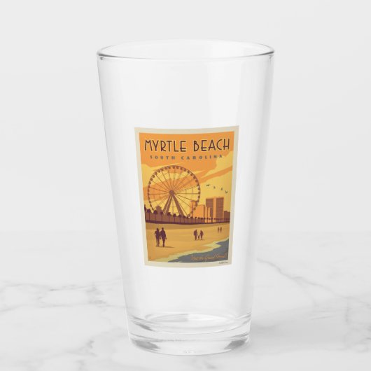 マートルビーチ | サウスカロライナ タンブラーグラス (正面)