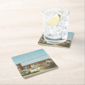 マートルビーチ、ヴィンテージビュー スクエアペーパーコースター (インサイチュ)