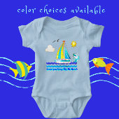 マートルビーチ、SCキュート帆船、サンシャインとカモメ ベビーボディスーツ