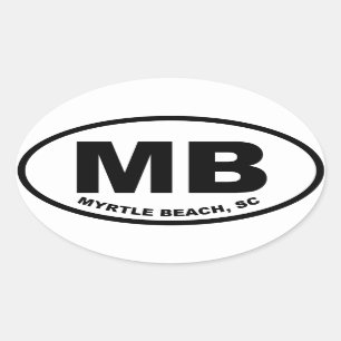 マートルビーチMB 楕円形シール